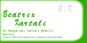 beatrix kartali business card